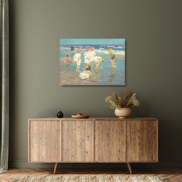 Staklena slika - Edward Henry Potthast, A Holiday, reprodukcije (70x50 cm)