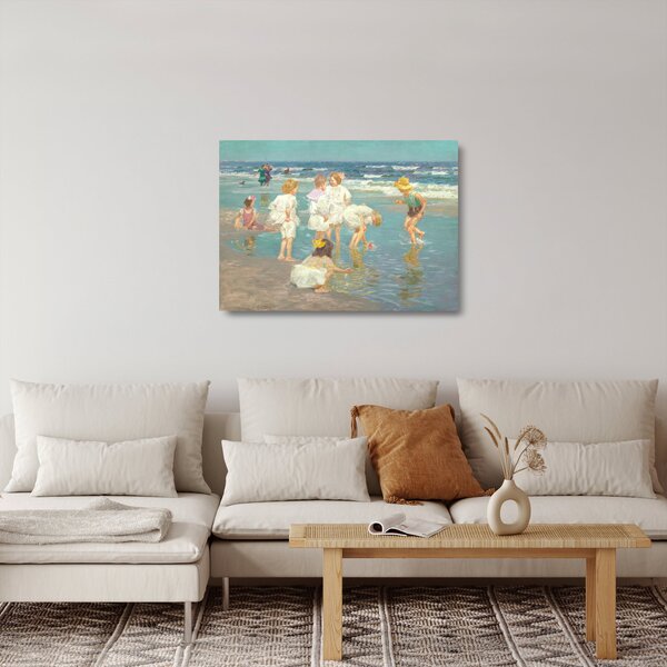 Staklena slika - Edward Henry Potthast, A Holiday, reprodukcije (70x50 cm)