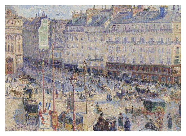 Staklena slika - Camille Pissarro, The Place du Havre, reprodukcije (70x50 cm)