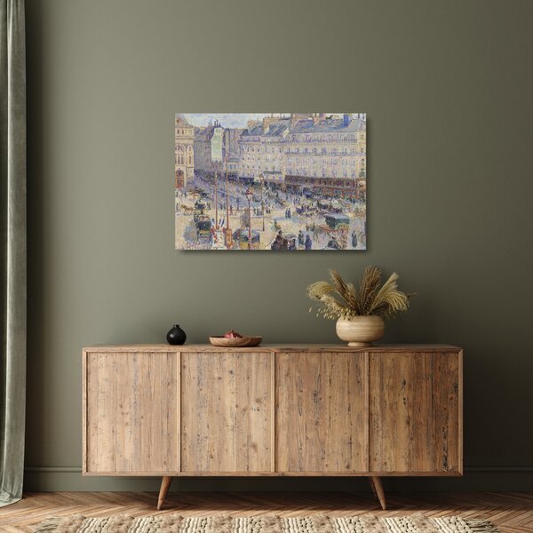 Staklena slika - Camille Pissarro, The Place du Havre, reprodukcije (70x50 cm)