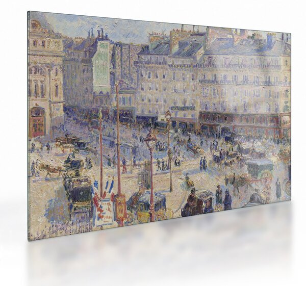Staklena slika - Camille Pissarro, The Place du Havre, reprodukcije (70x50 cm)