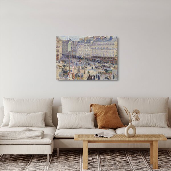 Staklena slika - Camille Pissarro, The Place du Havre, reprodukcije (70x50 cm)