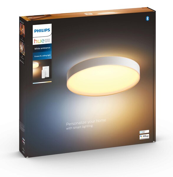 Stropne Svjetiljka Philips Hue, Philips Hue, prigušiv, Bijela, Dnevna soba, Metal, Moderan