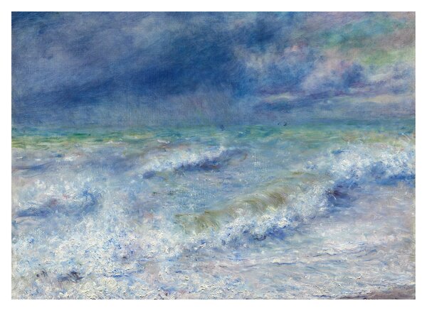 Staklena slika - Pierre-Auguste Renoir, Seascape, reprodukcije (70x50 cm)
