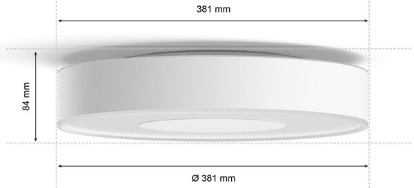 Stropne Svjetiljka Philips Hue, Philips Hue, prigušiv, Bijela, Dnevna soba, Metal, Moderan
