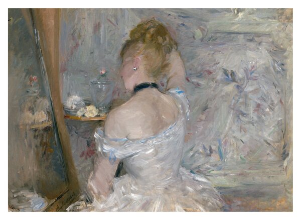 Staklena slika - Berthe Morisot, Woman at Her Toilette, reprodukcije (70x50 cm)