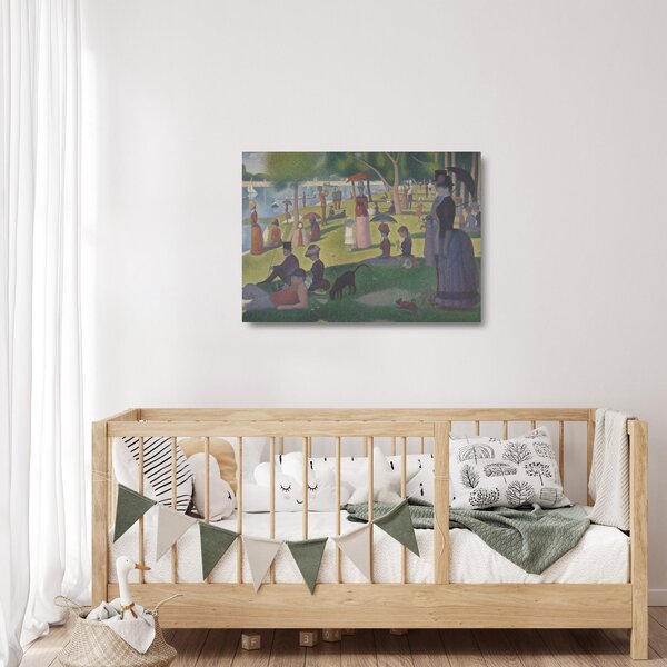 Staklena slika - Georges Seurat, A Sunday on La Grande Jatte, reprodukcije (70x50 cm)