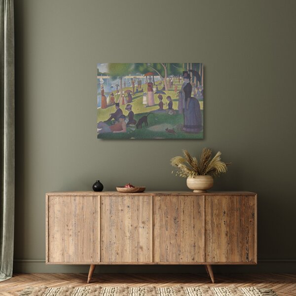 Staklena slika - Georges Seurat, A Sunday on La Grande Jatte, reprodukcije (70x50 cm)