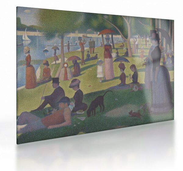 Staklena slika - Georges Seurat, A Sunday on La Grande Jatte, reprodukcije (70x50 cm)