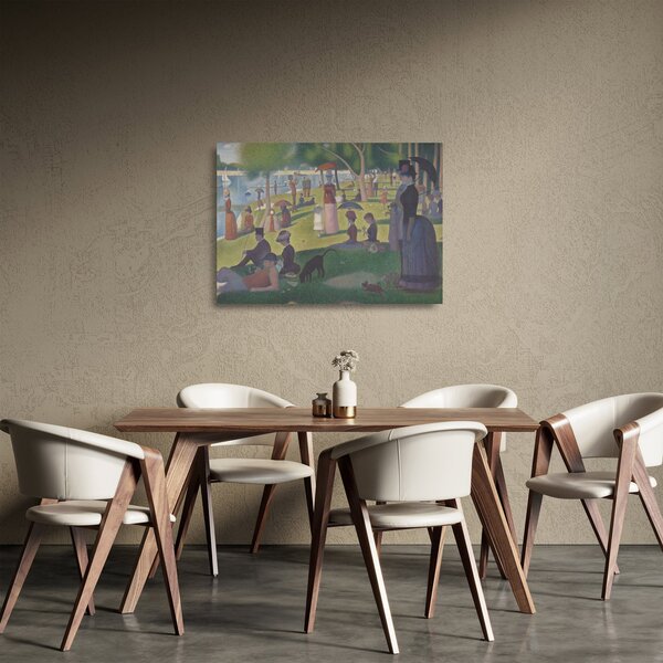 Staklena slika - Georges Seurat, A Sunday on La Grande Jatte, reprodukcije (70x50 cm)