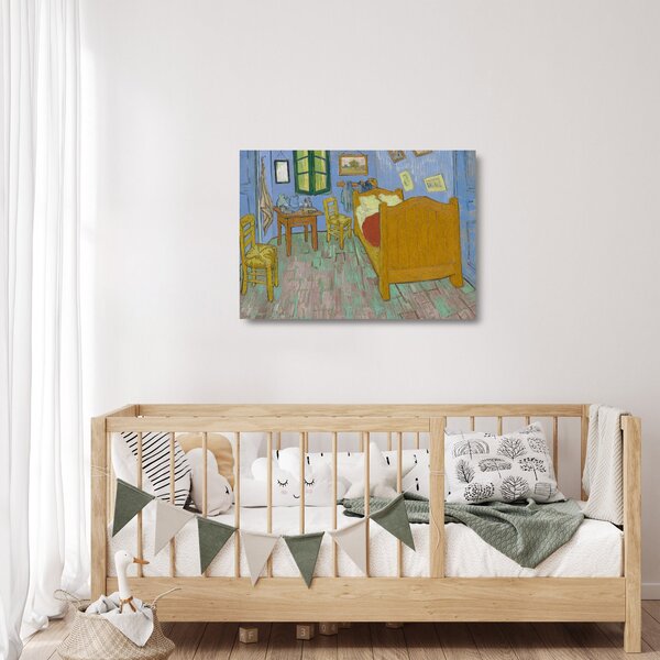 Staklena slika - Vincent van Gogh, The Bedroom, reprodukcije (70x50 cm)