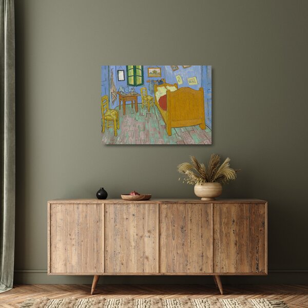 Staklena slika - Vincent van Gogh, The Bedroom, reprodukcije (70x50 cm)