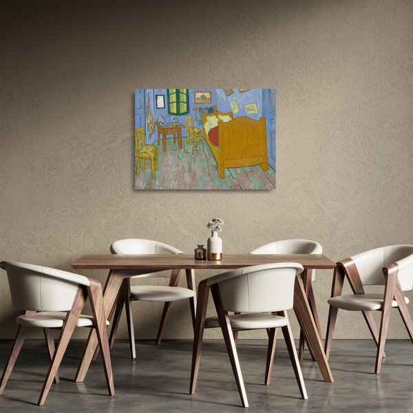 Staklena slika - Vincent van Gogh, The Bedroom, reprodukcije (70x50 cm)