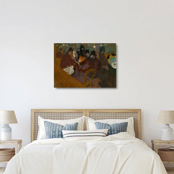 Staklena slika - Henri de Toulouse-Lautrec, At the Moulin Rouge, reprodukcije (70x50 cm)