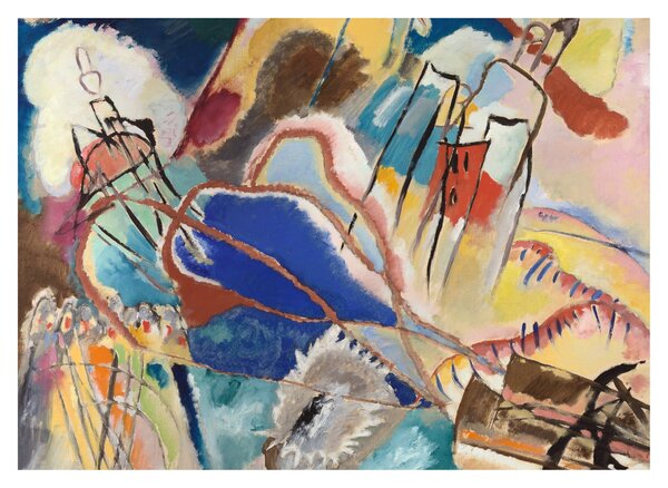 Staklena slika - Vasily Kandinsky, Improvisation No. 30 (Cannons), reprodukcije (70x50 cm)