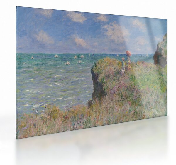 Staklena slika - Claude Monet, Cliff Walk at Pourville, reprodukcije (70x50 cm)