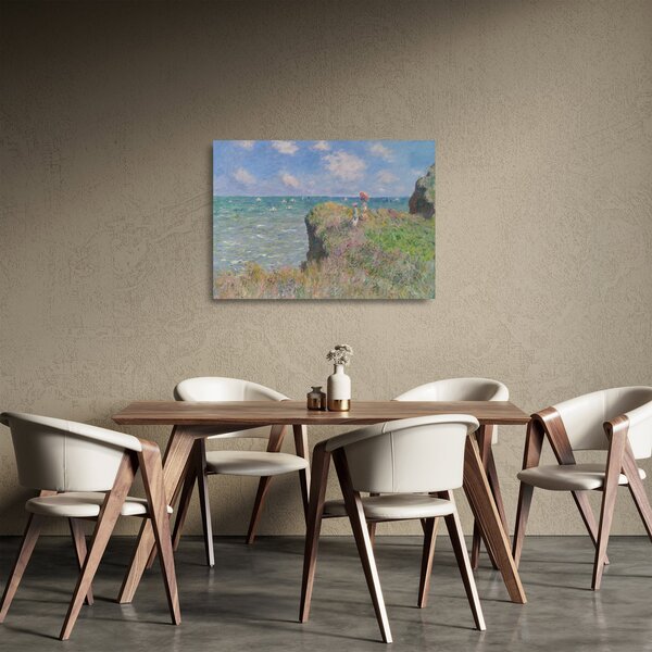 Staklena slika - Claude Monet, Cliff Walk at Pourville, reprodukcije (70x50 cm)