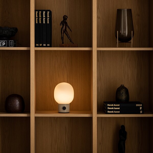 Stolne Lampa Audo Copenhagen, JWDA, prigušiv, Bijela, Dnevna soba, Staklo, Dizajn