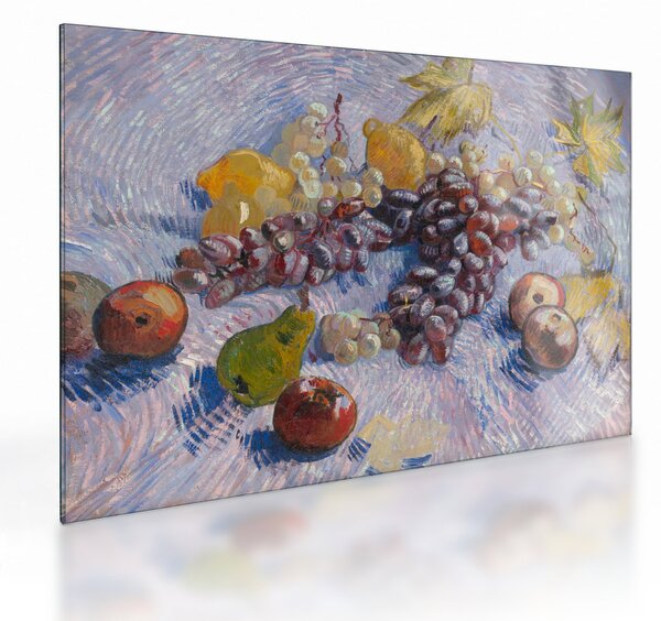 Staklena slika - Vincent van Gogh, Grapes, Lemons, Pears, and Apples, reprodukcije (70x50 cm)