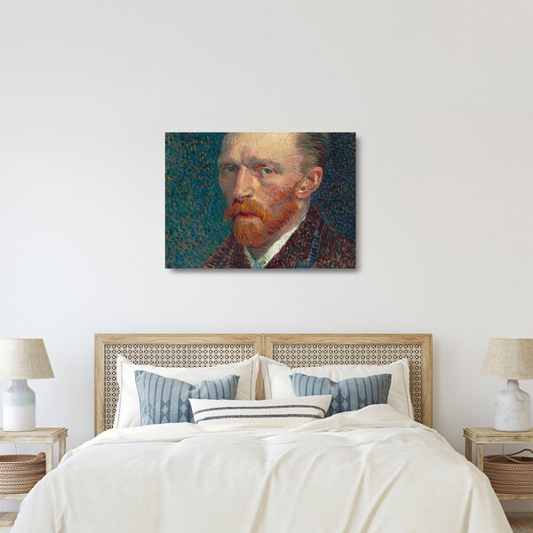 Staklena slika - Vincent van Gogh, Self-Portrait, reprodukcije (70x50 cm)