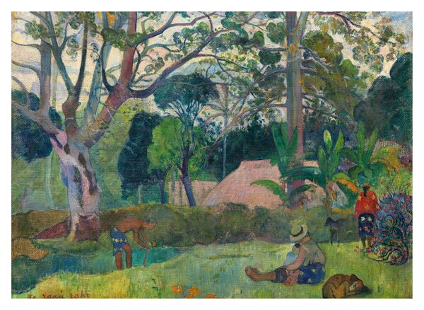 Staklena slika - Paul Gauguin, Te raau rahi (The Big Tree), reprodukcije (70x50 cm)