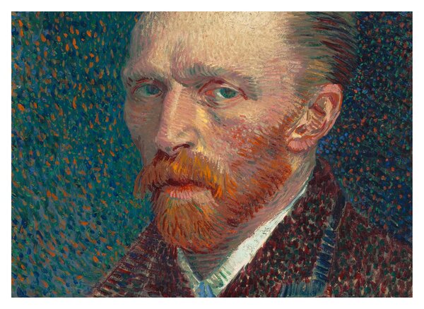 Staklena slika - Vincent van Gogh, Self-Portrait, reprodukcije (70x50 cm)