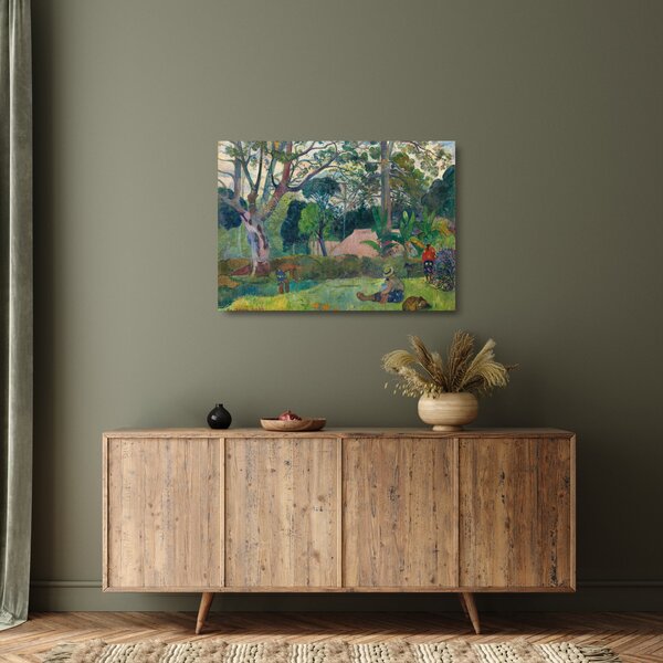 Staklena slika - Paul Gauguin, Te raau rahi (The Big Tree), reprodukcije (70x50 cm)