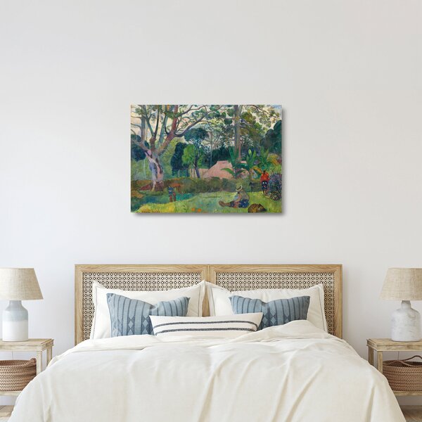 Staklena slika - Paul Gauguin, Te raau rahi (The Big Tree), reprodukcije (70x50 cm)