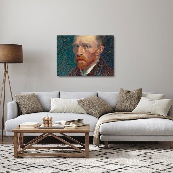 Staklena slika - Vincent van Gogh, Self-Portrait, reprodukcije (70x50 cm)