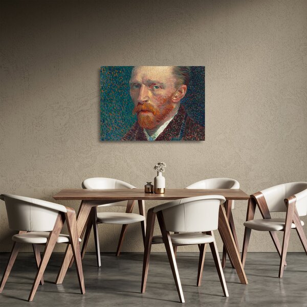 Staklena slika - Vincent van Gogh, Self-Portrait, reprodukcije (70x50 cm)