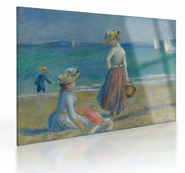 Staklena slika - Auguste Renoir, Figures on the Beach, reprodukcije (70x50 cm)