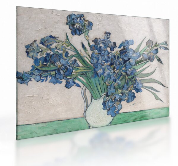 Staklena slika - Vincent van Gogh, Irises, reprodukcije (70x50 cm)
