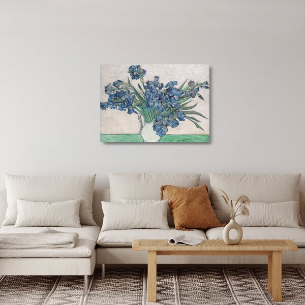 Staklena slika - Vincent van Gogh, Irises, reprodukcije (70x50 cm)