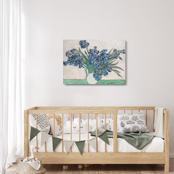 Staklena slika - Vincent van Gogh, Irises, reprodukcije (70x50 cm)