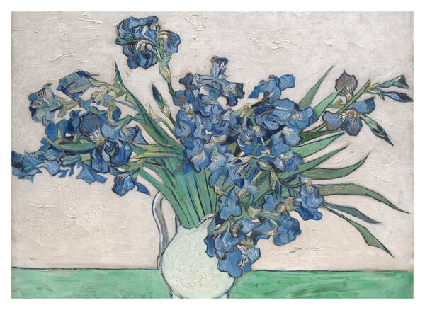 Staklena slika - Vincent van Gogh, Irises, reprodukcije (70x50 cm)