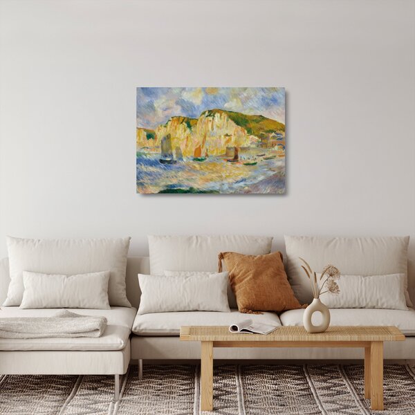 Staklena slika - Auguste Renoir, Sea and Cliffs, reprodukcije (70x50 cm)
