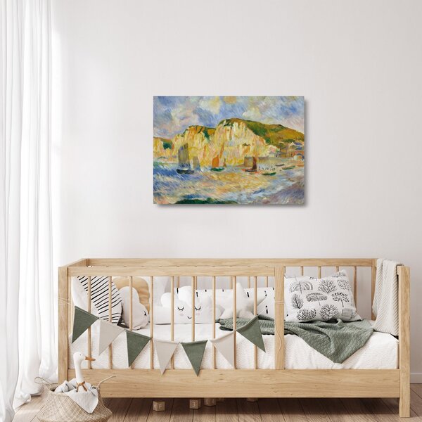 Staklena slika - Auguste Renoir, Sea and Cliffs, reprodukcije (70x50 cm)