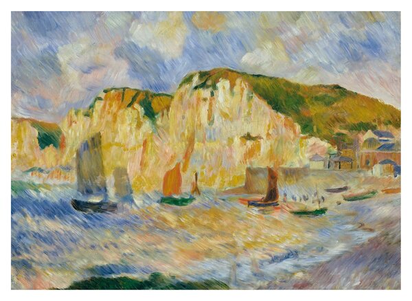 Staklena slika - Auguste Renoir, Sea and Cliffs, reprodukcije (70x50 cm)