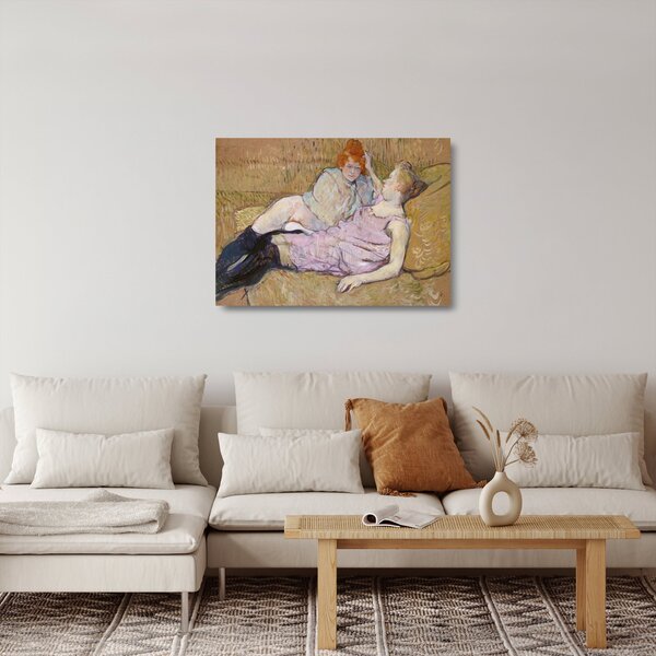 Staklena slika - Henri de Toulouse-Lautrec, The Sofa, reprodukcije (70x50 cm)