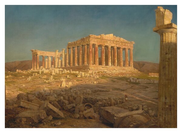 Staklena slika - Frederic Edwin Church, The Parthenon, reprodukcije (70x50 cm)