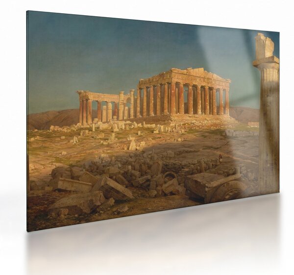 Staklena slika - Frederic Edwin Church, The Parthenon, reprodukcije (70x50 cm)