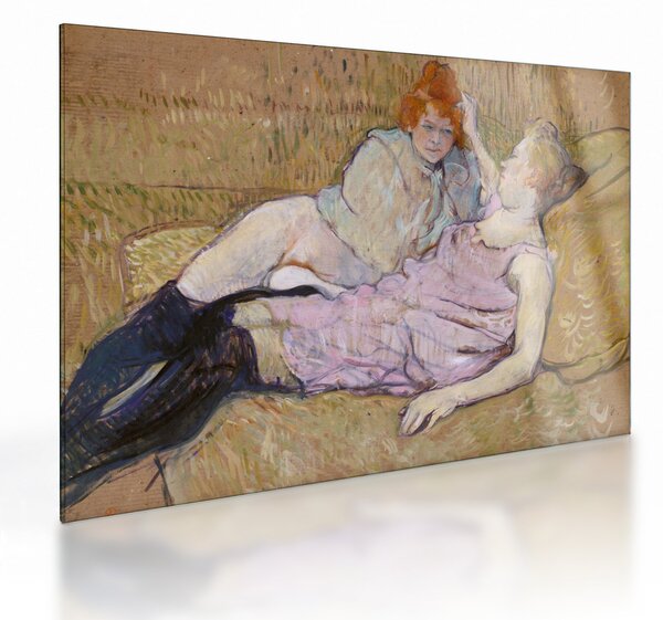 Staklena slika - Henri de Toulouse-Lautrec, The Sofa, reprodukcije (70x50 cm)