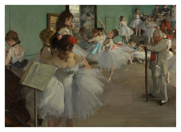 Staklena slika - Edgar Degas, The Dance Class, reprodukcije (70x50 cm)