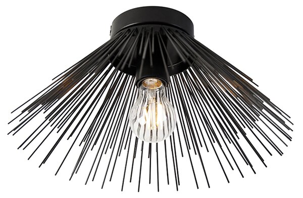 Art Deco stropna svjetiljka crna - Metla