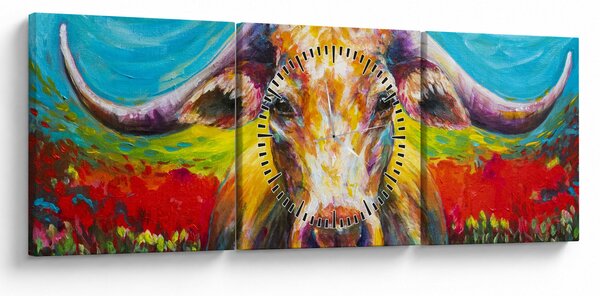 Slika - Slikana krava (sa satom) (90x30 cm)
