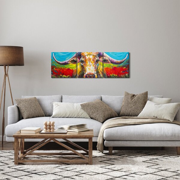Slika - Slikana krava (sa satom) (90x30 cm)