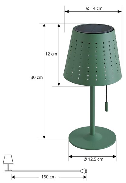 Vanjske Svjetiljka Lindby, Hilario, prigušiv, Zelena, Balkon, Metal
