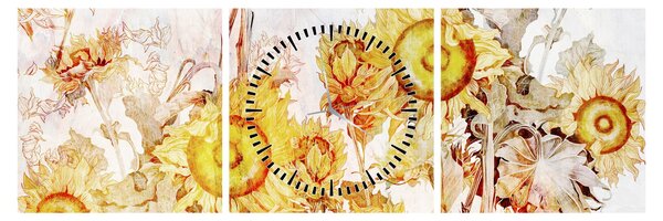 Slika - Slikani suncokret (sa satom) (90x30 cm)