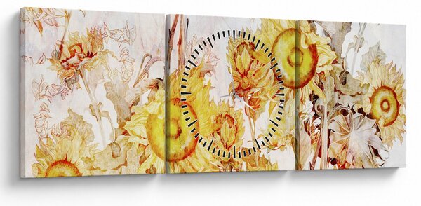 Slika - Slikani suncokret (sa satom) (90x30 cm)