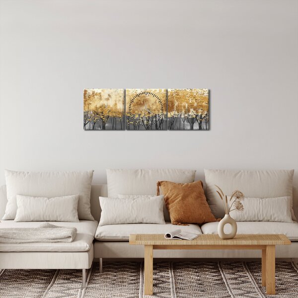 Slika - Zlatna stabla (sa satom) (90x30 cm)